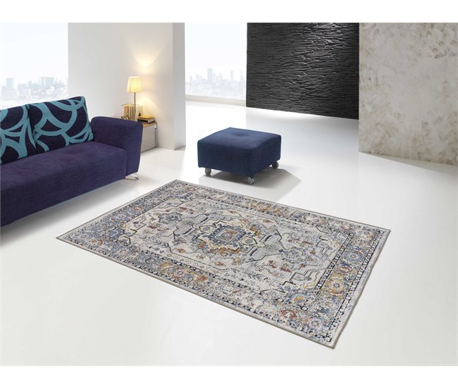 Alfombra de estilo étnico MABEL - ATTICGO 140x200 Gris