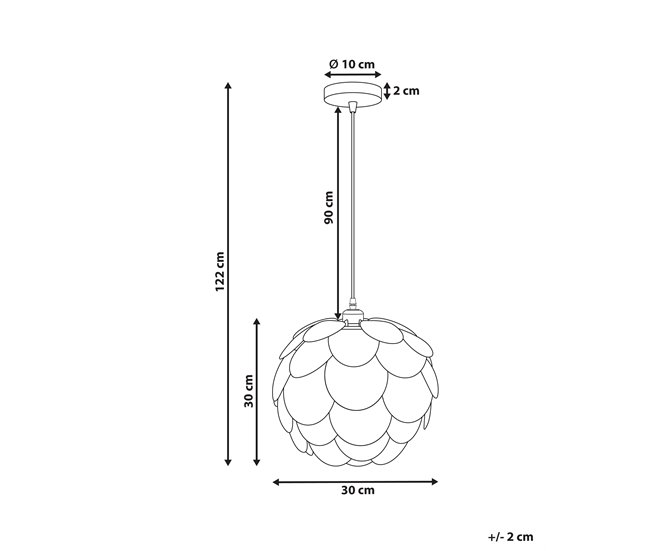 Beliani Lámpara colgante BAMPUR Natural