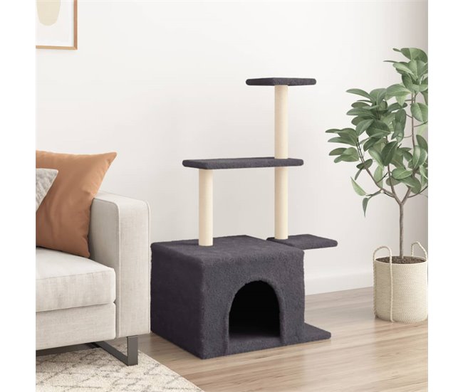 Árbol Para Gatos Gris Oscuro