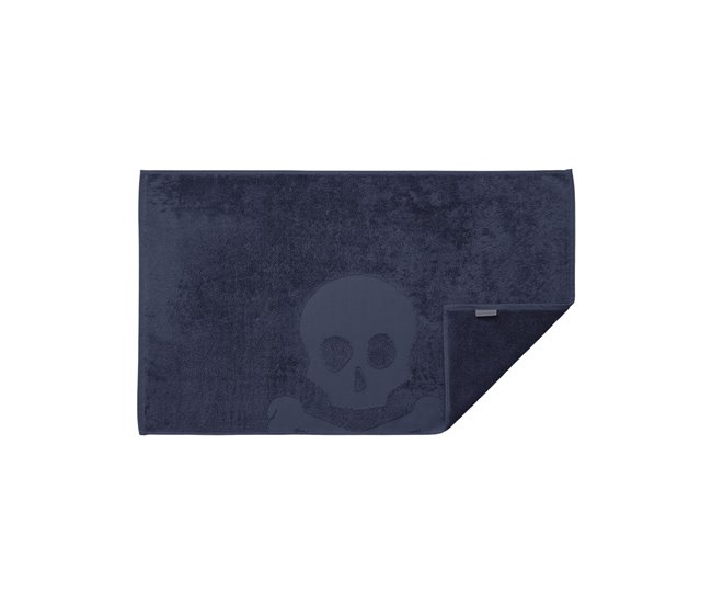 Alfombra de baño calavera Scalpers Home Azul