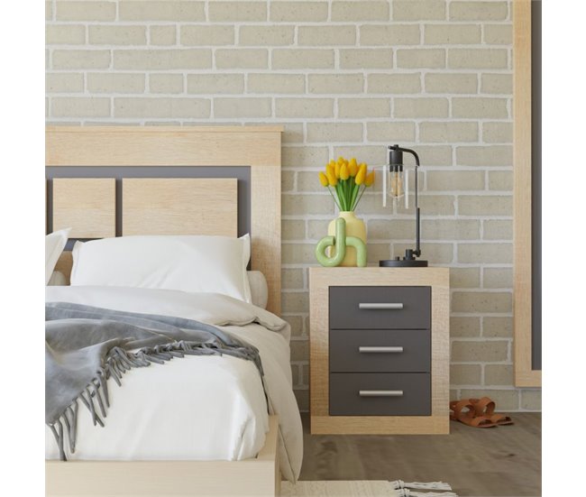 Dormitorio Kira 4C 160x3 Gris/natural