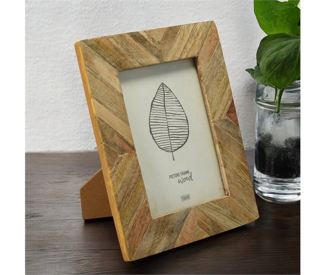 Marco de fotos de madera en casa Natural