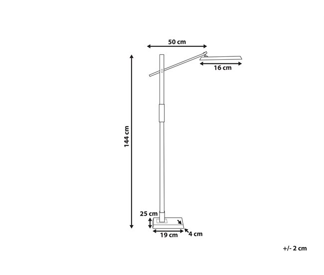 Beliani Lámpara de pie AQUARIUS Gris