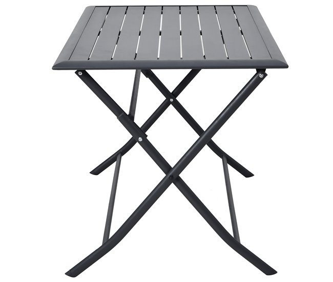 Mesa plegable de jardín HANA gris oscuro Gris