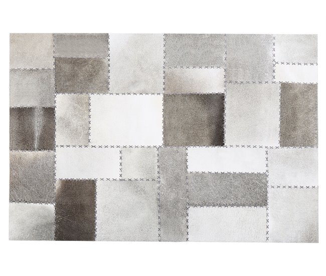 Beliani Alfombra de pelo corto PERVARI 140x200 Gris Oscuro