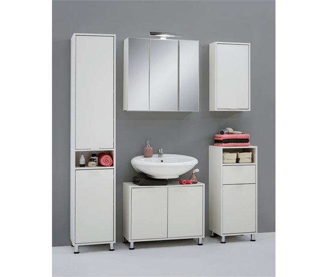 Armario De Baño Con Espejo Blanco