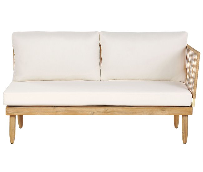Beliani Conjunto longue CREMONA Blanco/ Beige