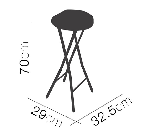 Acomoda Textil – Taburete Alto de Coctel Portátil para Jardín. Blanco
