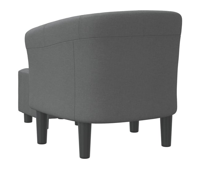 Sillón Con Diseño De Cubo Gris Oscuro