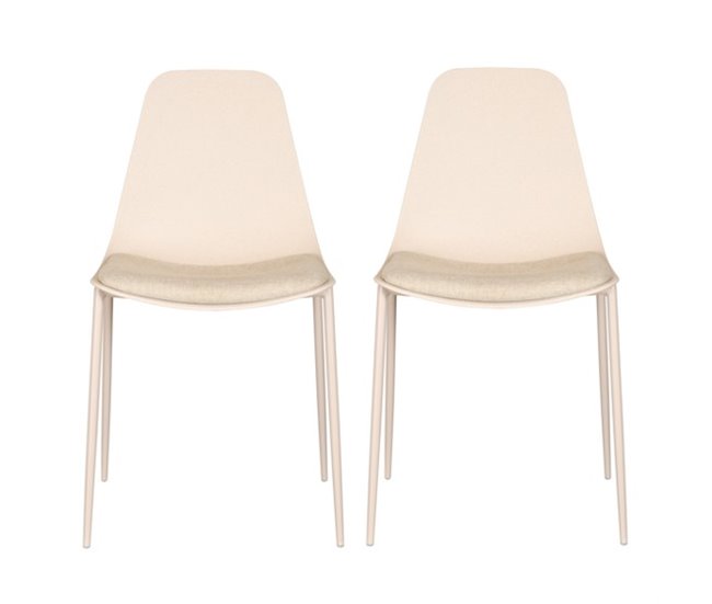 Pack de 2 sillas de cocina CUSHION Beige