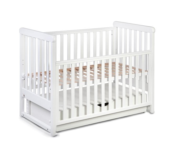 YappyMove Cuna mecedora con base regulable y cajón Blanco