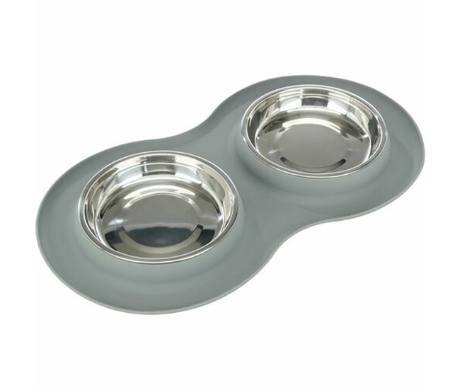 Comedero para Perro Gris