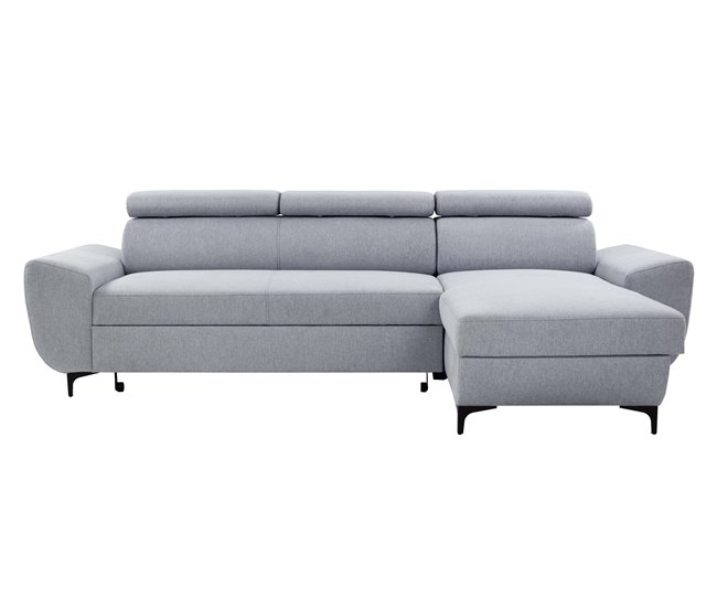 Chaise longue WESLEY reversible 3 plazas gris claro Gris Claro