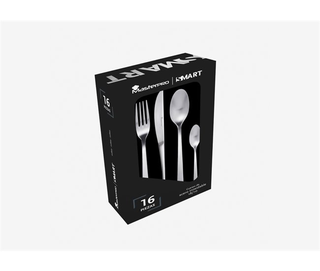 CuberterÍa MASTERPRO 16 piezas Plateado