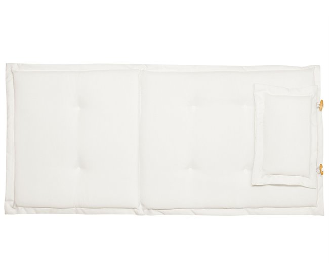 Beliani Cojín de asiento TOSCANA 50x45 Blanco/ Beige