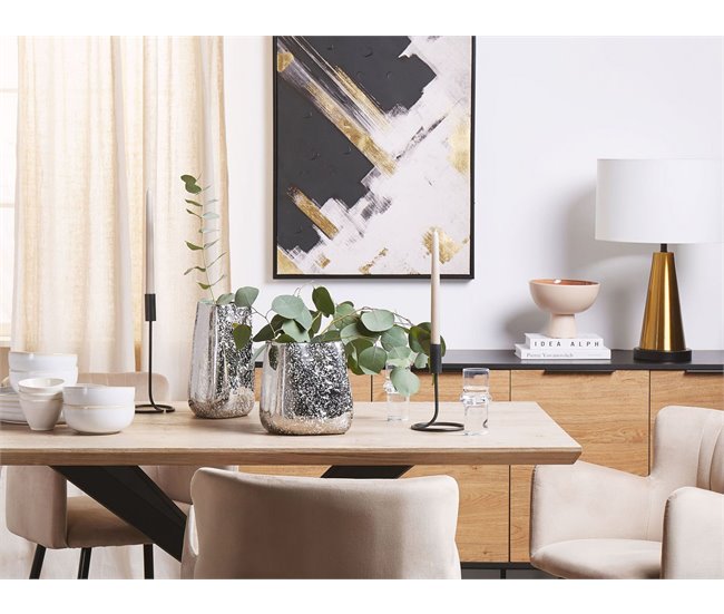 Beliani Jarrón decorativo CIRTA Gris