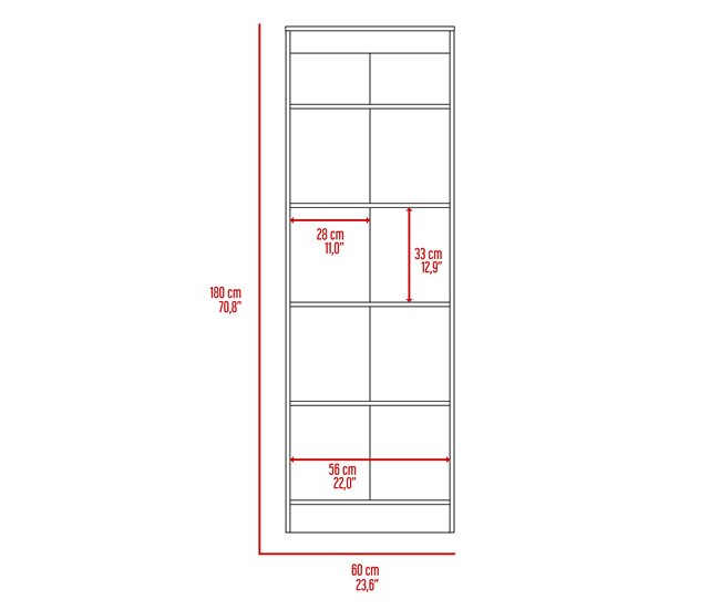Armario Multifuncional Z, con dos puertas y estantes internos Beige