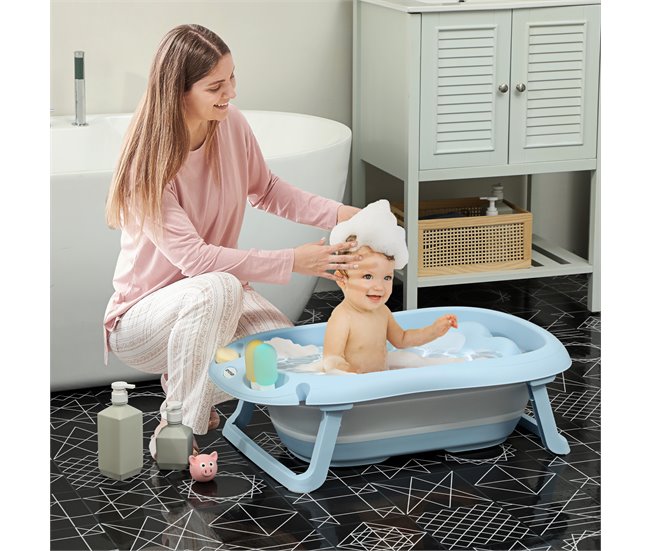 Bañera para Bebés PP, TPE AIYAPLAY Azul
