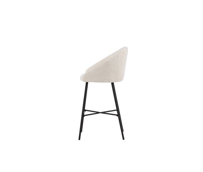 TABURETE ALTO VELVET Blanco