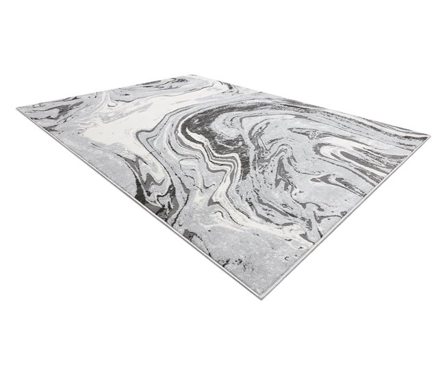 Alfombra LIRA E1686 Abstracta estructural moderna glamour 80x150 Gris