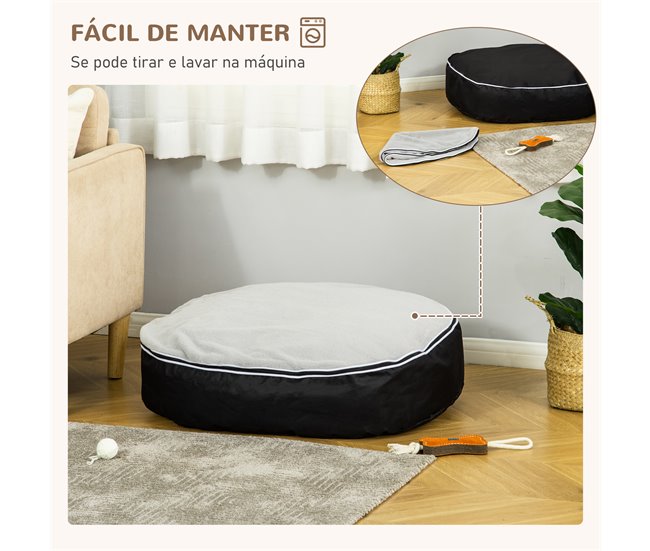 Cama para Perros Tela Oxford, Felpa y Algodón PP PawHut Multicolor