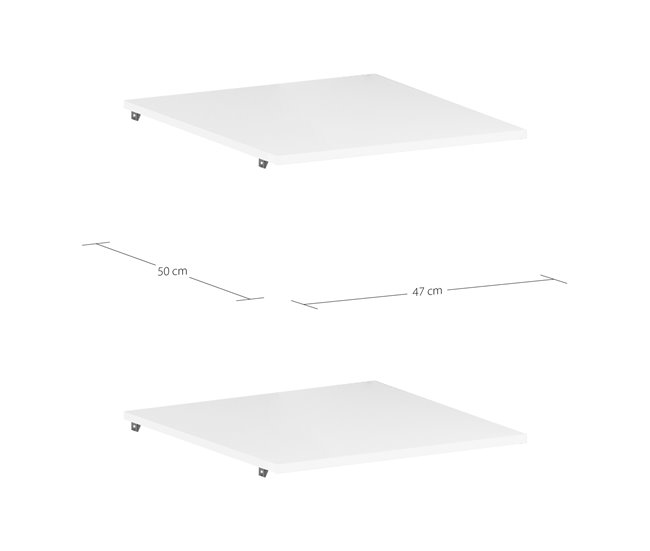Set DRESSING II de 2 estantes Blanco