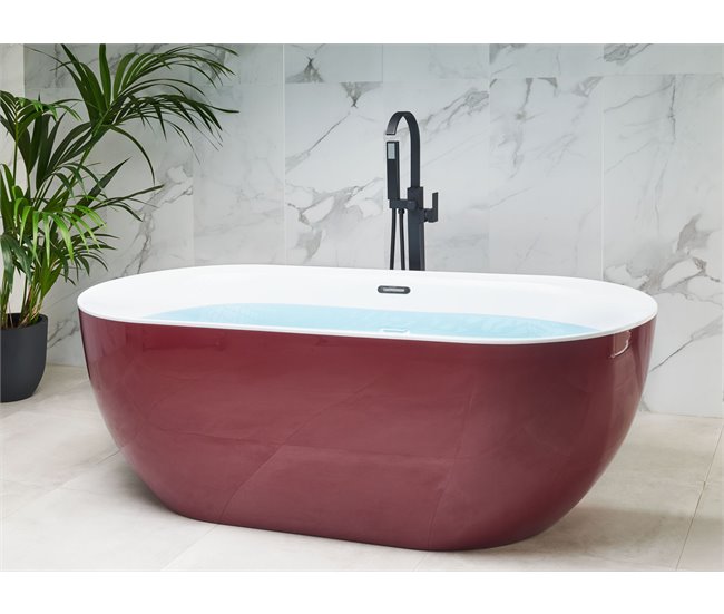 Beliani Bañera independiente CARRERA 80x170 Rojo