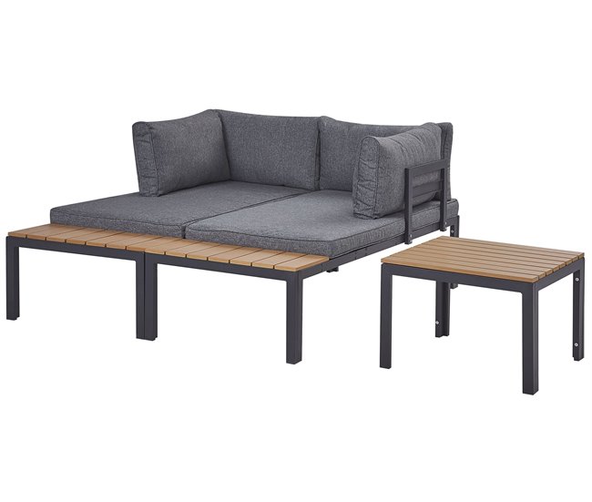 Beliani Conjunto longue PIENZA Negro