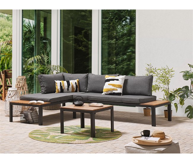 Beliani Conjunto longue PIENZA Negro