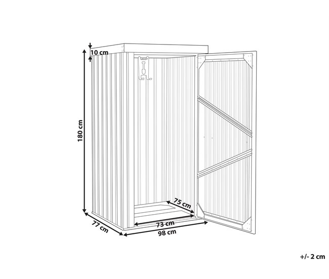 Beliani Cobertizo de jardín UMBRIA Grafito