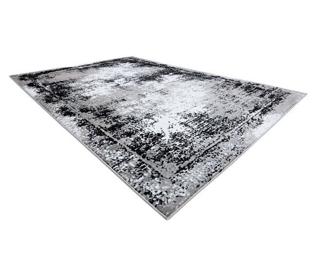 Alfombra GLOSS moderno 8493 78 vintage elegante marco 80x150 Gris
