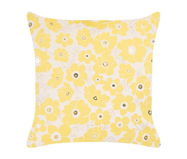 Beliani Cojín decorativo TRITELEIA 45x45 Amarillo