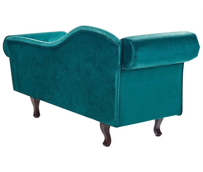 Beliani Chaise longue izquierdo Terciopelo LATTES Negro