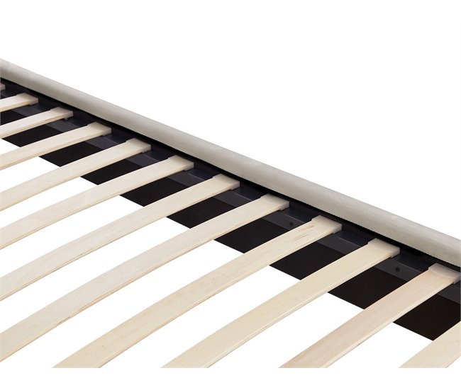 Beliani Cama Terciopelo LUNAN 146x215 Gris