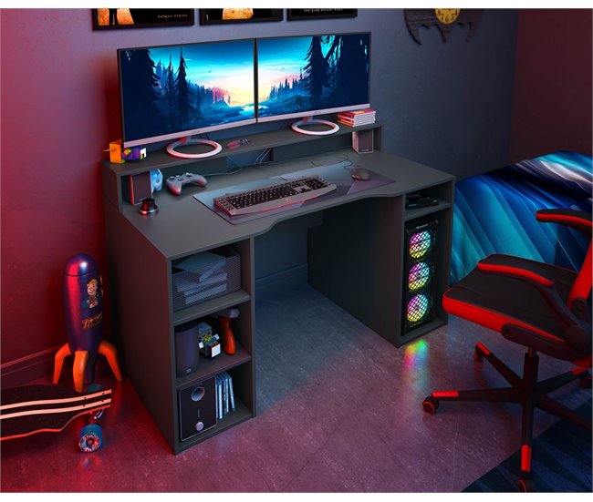Mesa de Gaming OZONE color negro Antracita