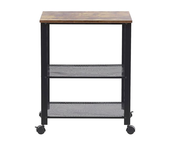 Beliani Carrito de cocina BOLZANO Negro