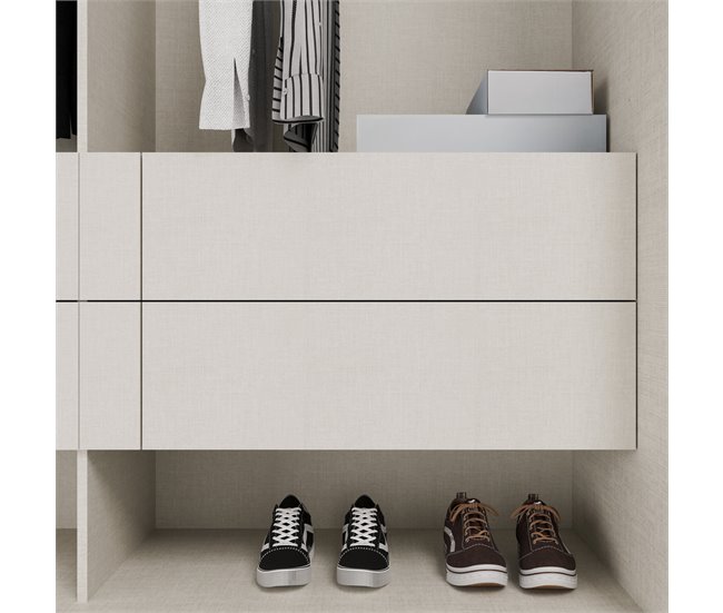 Armario SAND 210x270cm 2 puertas batientes y 2 puertas correderas Beige