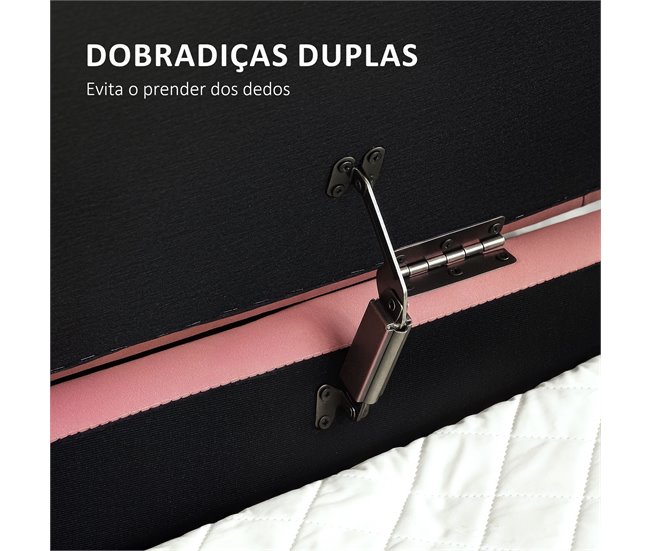 Pie de Cama Terciopelo HOMCOM, hogar - muebles de dormitorio Rosa
