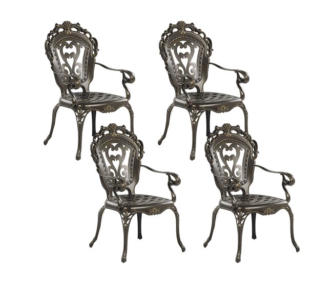 Beliani Conjunto de comedor SAPRI Marron