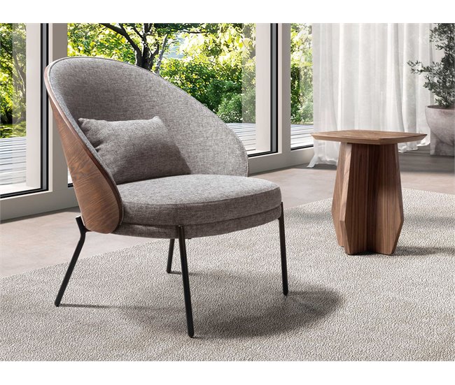 ANGEL CERDA Sillón tela Nogal