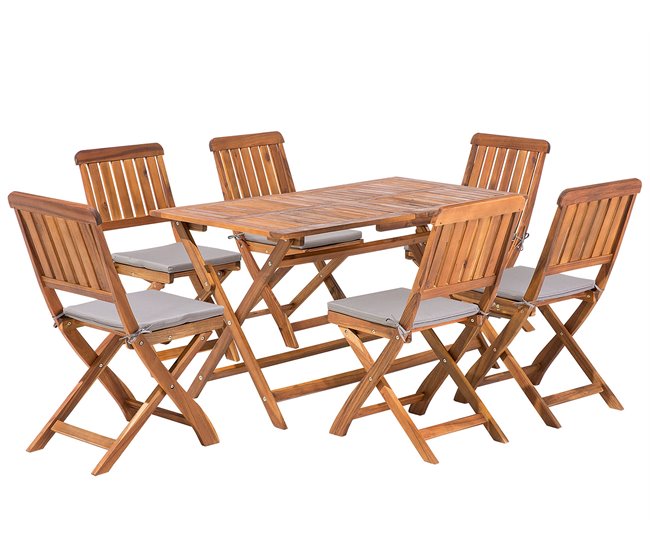 Beliani Conjunto de comedor CENTO Marron