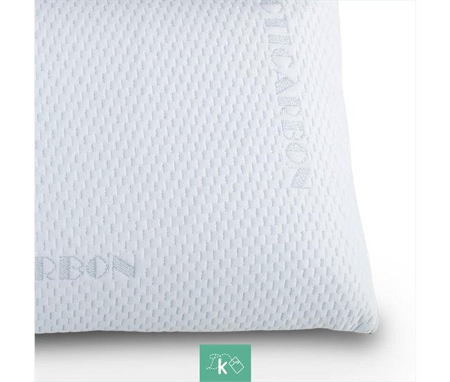 Almohada viscoelástica Carbono Activo (Pack 2 uds) Antiestrés 34x75 Blanco
