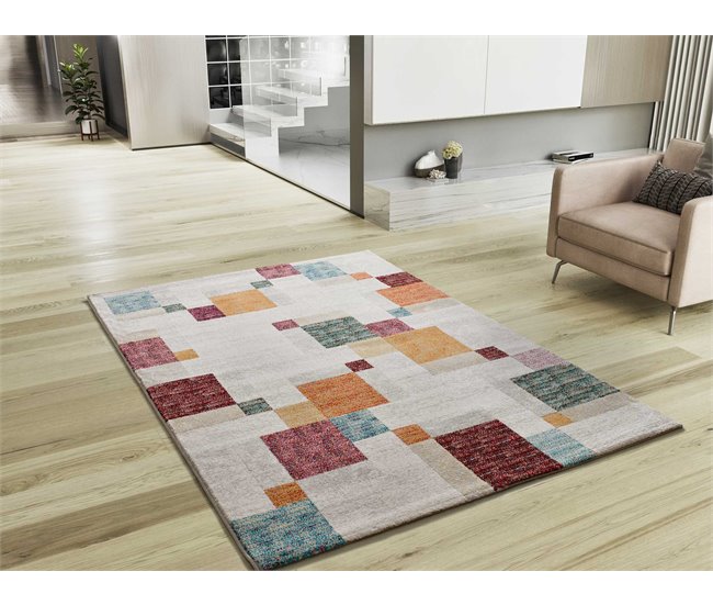 Alfombra geométrica EIDER - ATTICGO 80x150 Multicolor