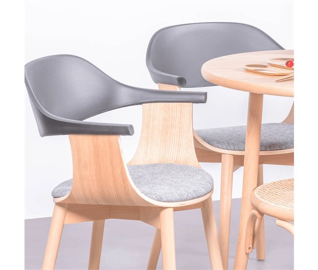Silla de diseño nórdico en madera de fresno - Hut Madera