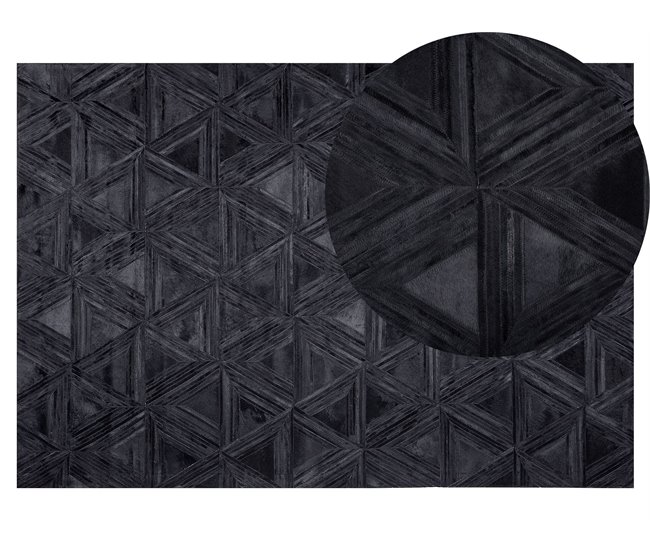 Beliani Alfombra de pelo corto KASAR 140x200 Negro