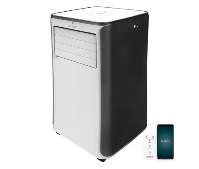 Aire acondicionado portátil ForceClima 9500 Soundless Heating Connnected Cecotec Blanco/ Gris