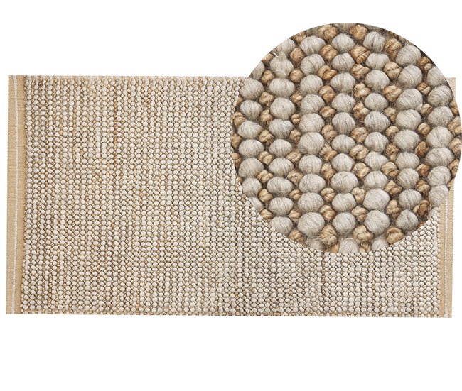 Beliani Alfombra de pelo corto BANOO 80x150 Beige