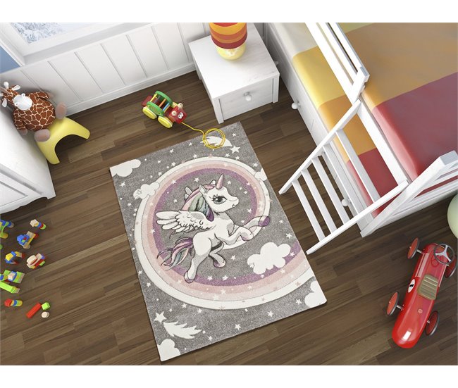 Alfombra infantil llama KINDER - ATTICGO 120x170 Multicolor
