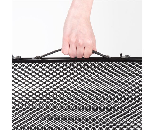 Aktive Mesa plegable camping maletín antivuelco y ultraligera para barbacoa Negro