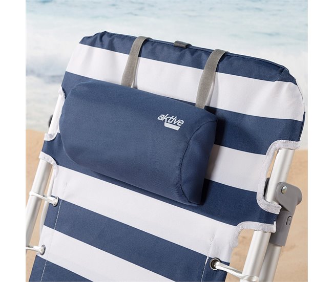 Aktive Pack 2 sillas playa plegables bajas y multiposición Azul
